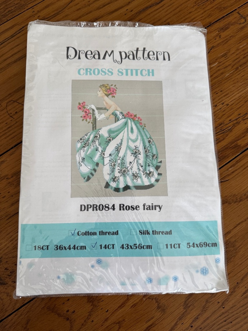 Rose Fairy Dream Pattern Cross Stitch Kit 14 Count Aida